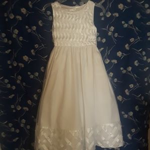 Little girls White communion dress